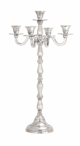 attractive-shiny-textured-aluminum-candelabra-by-woodland-import-42